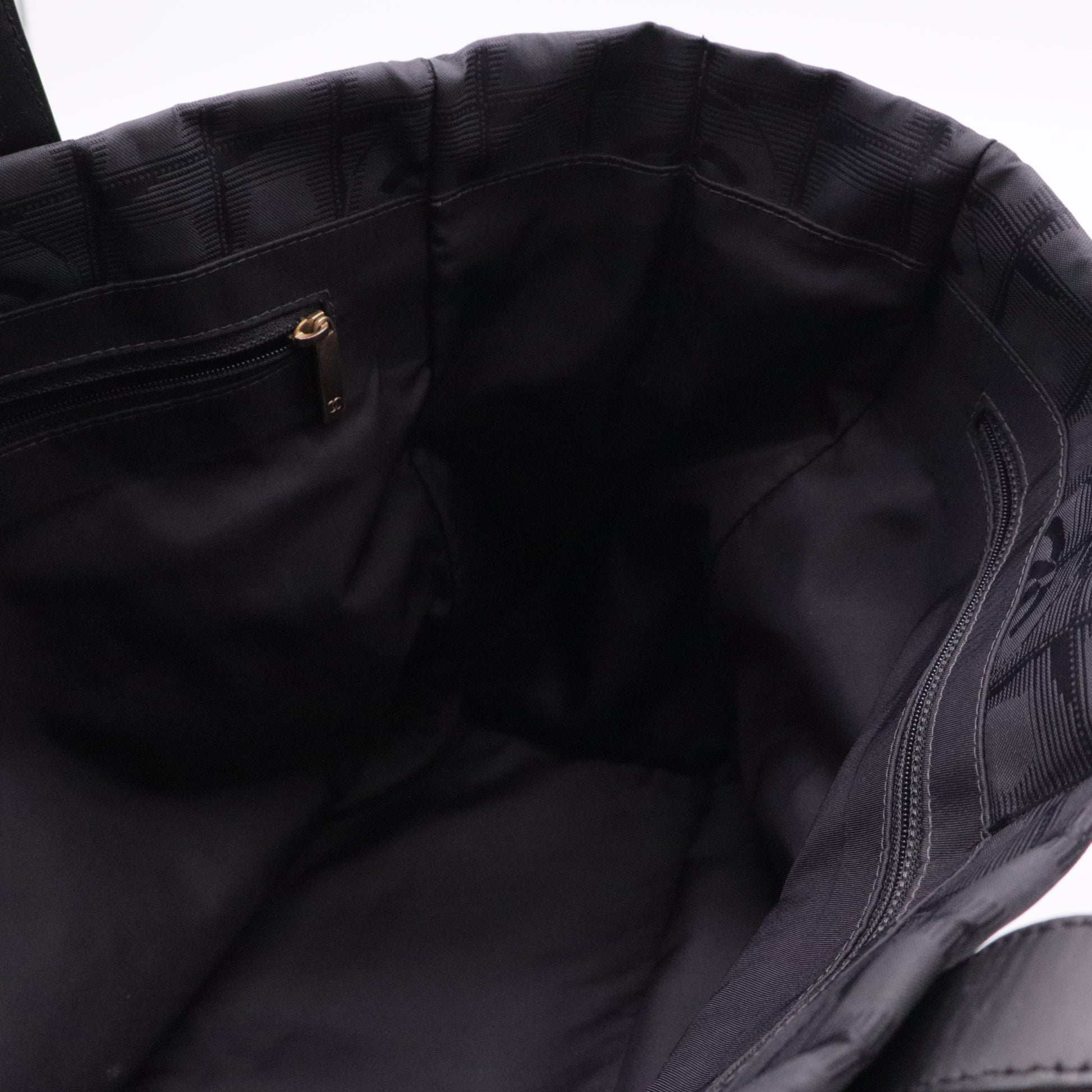 Black Polyester New Travel Line Tote
