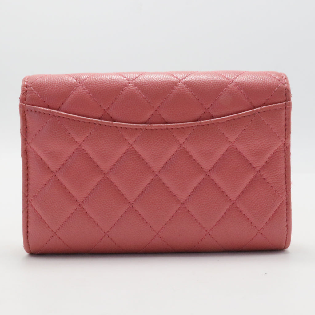 Classic Flap Wallet Crossbody Bag Quilted Caviar Mini