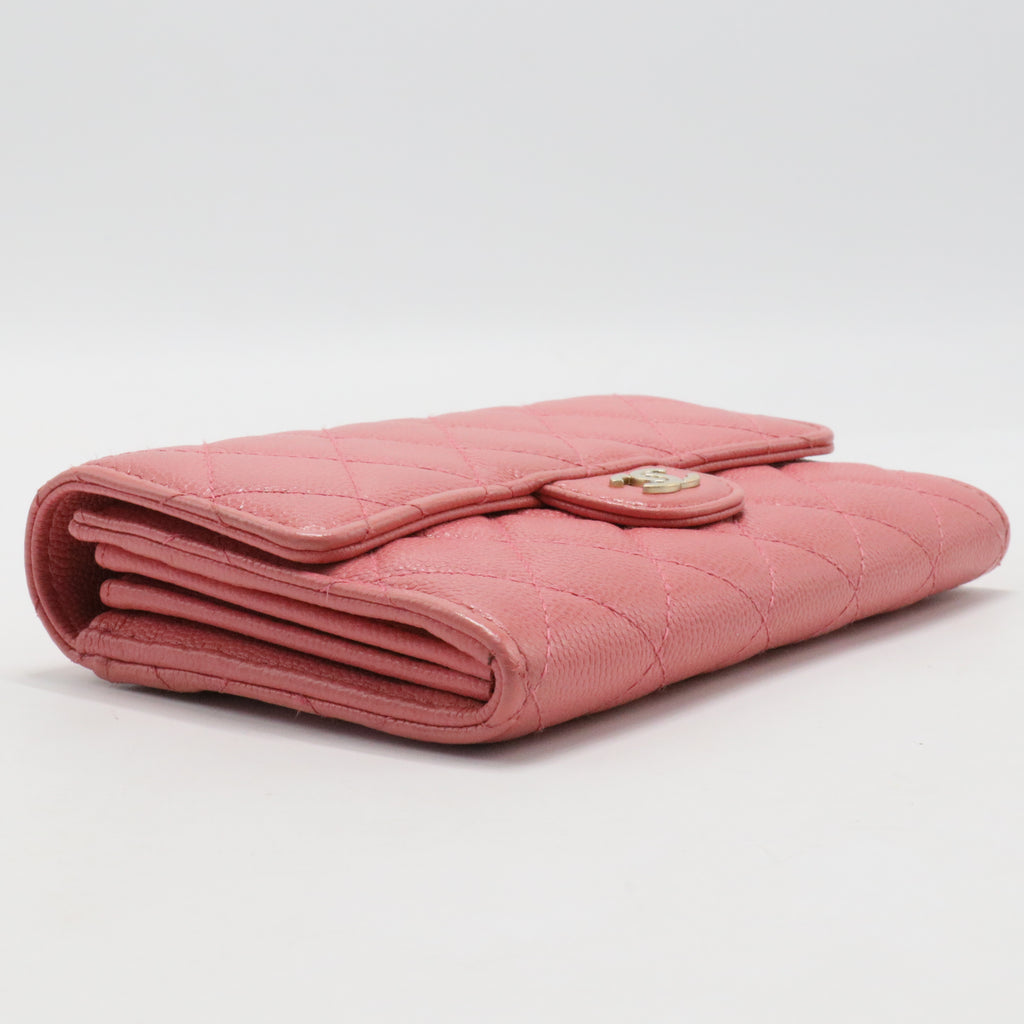 Classic Flap Wallet Crossbody Bag Quilted Caviar Mini