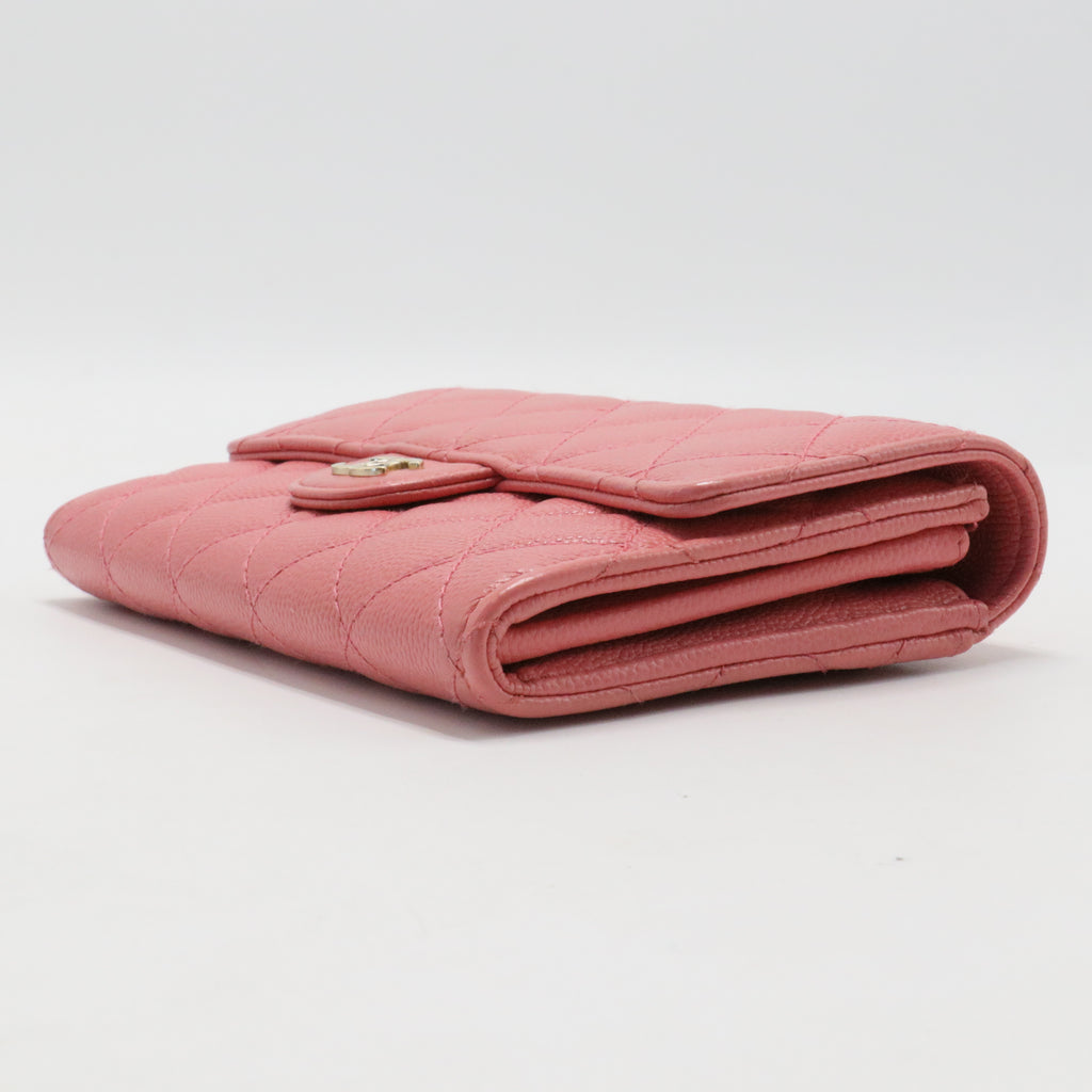 Classic Flap Wallet Crossbody Bag Quilted Caviar Mini