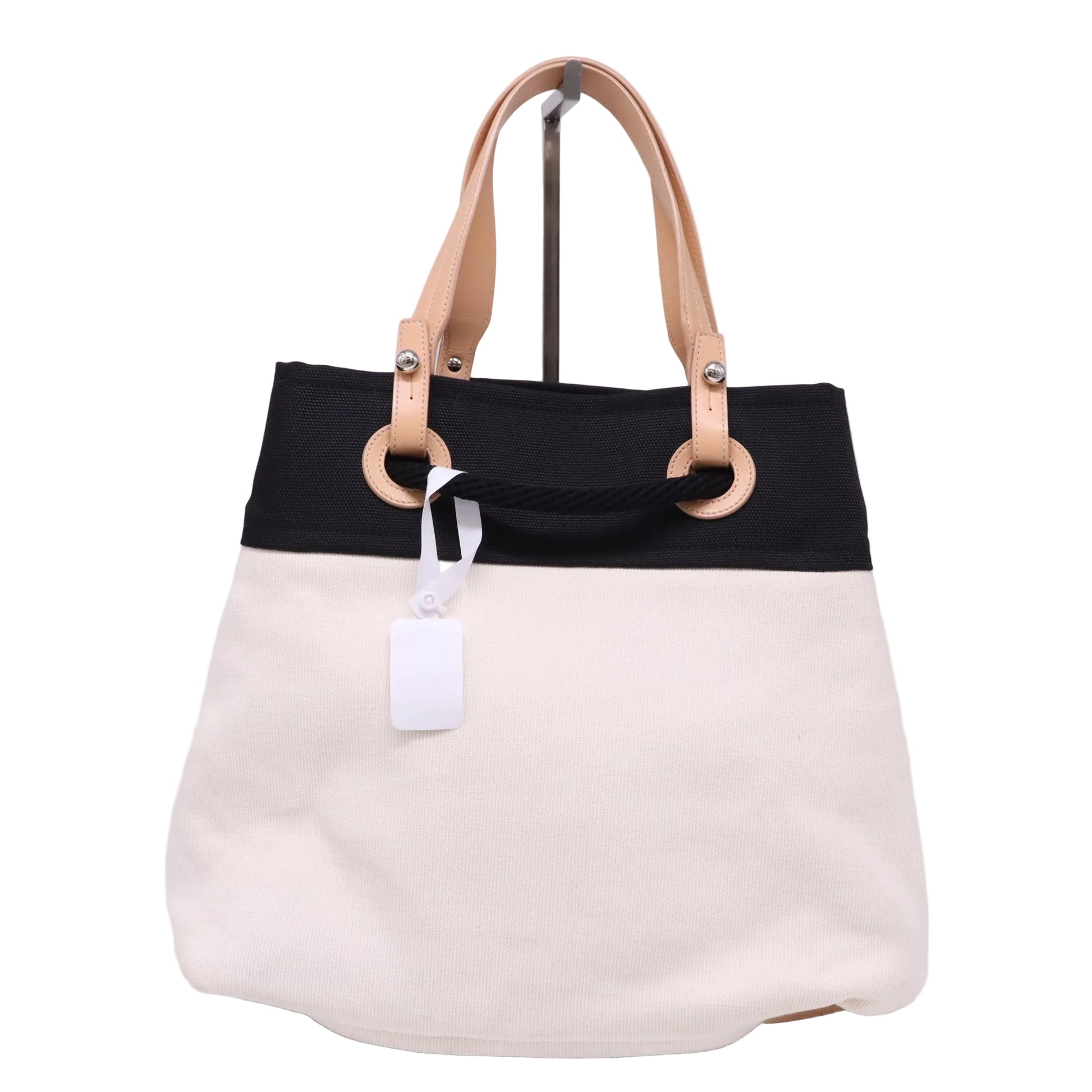 Chanel Bicolor Canvas Beach Tote Bag twins B22818