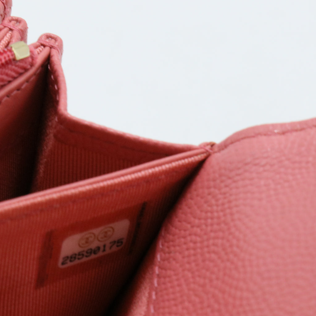 Classic Flap Wallet Crossbody Bag Quilted Caviar Mini