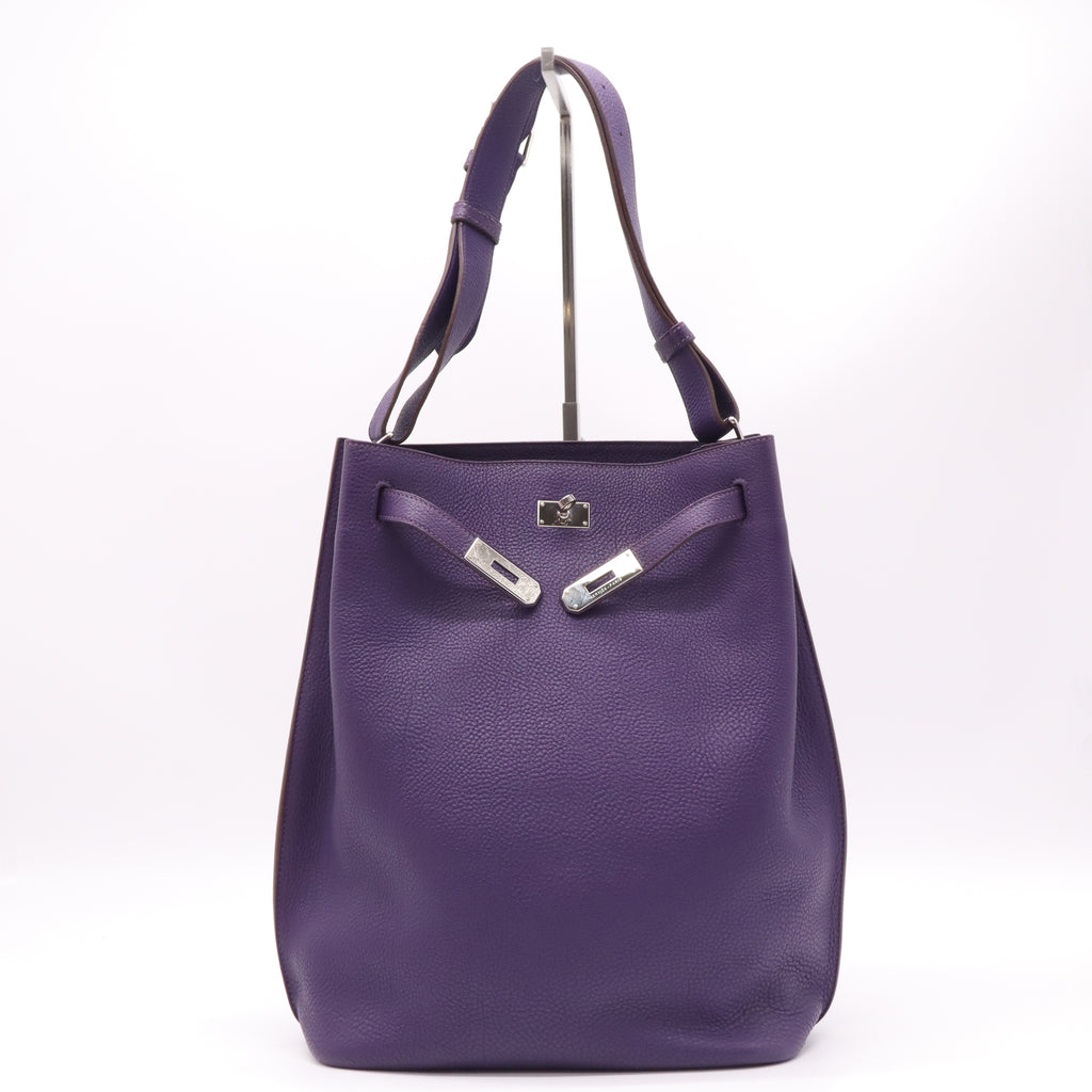 Hermes Taurillon Clemence Eclat So Kelly 26 Ultraviolet twins LDJ4661