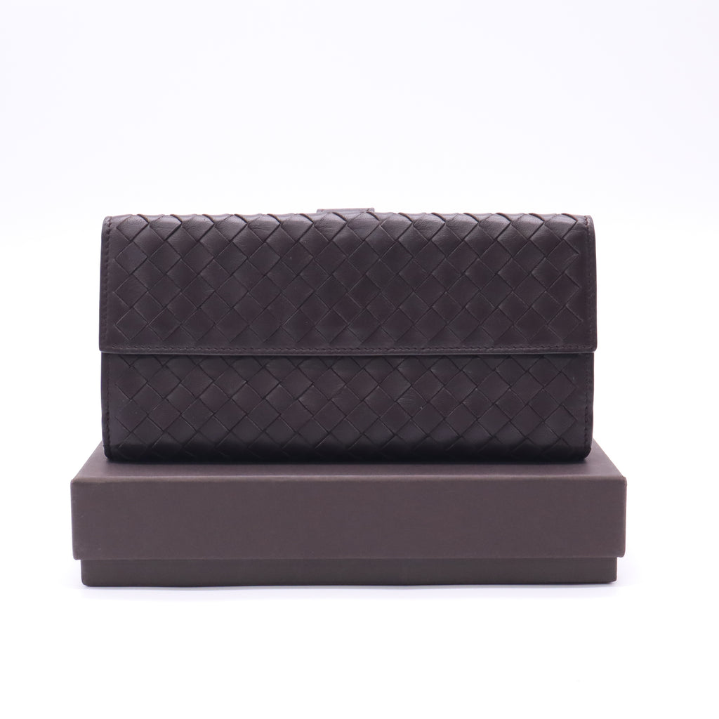 Bottega Veneta Intrecciato Nappa Leather Continental Flap Wallet W22833