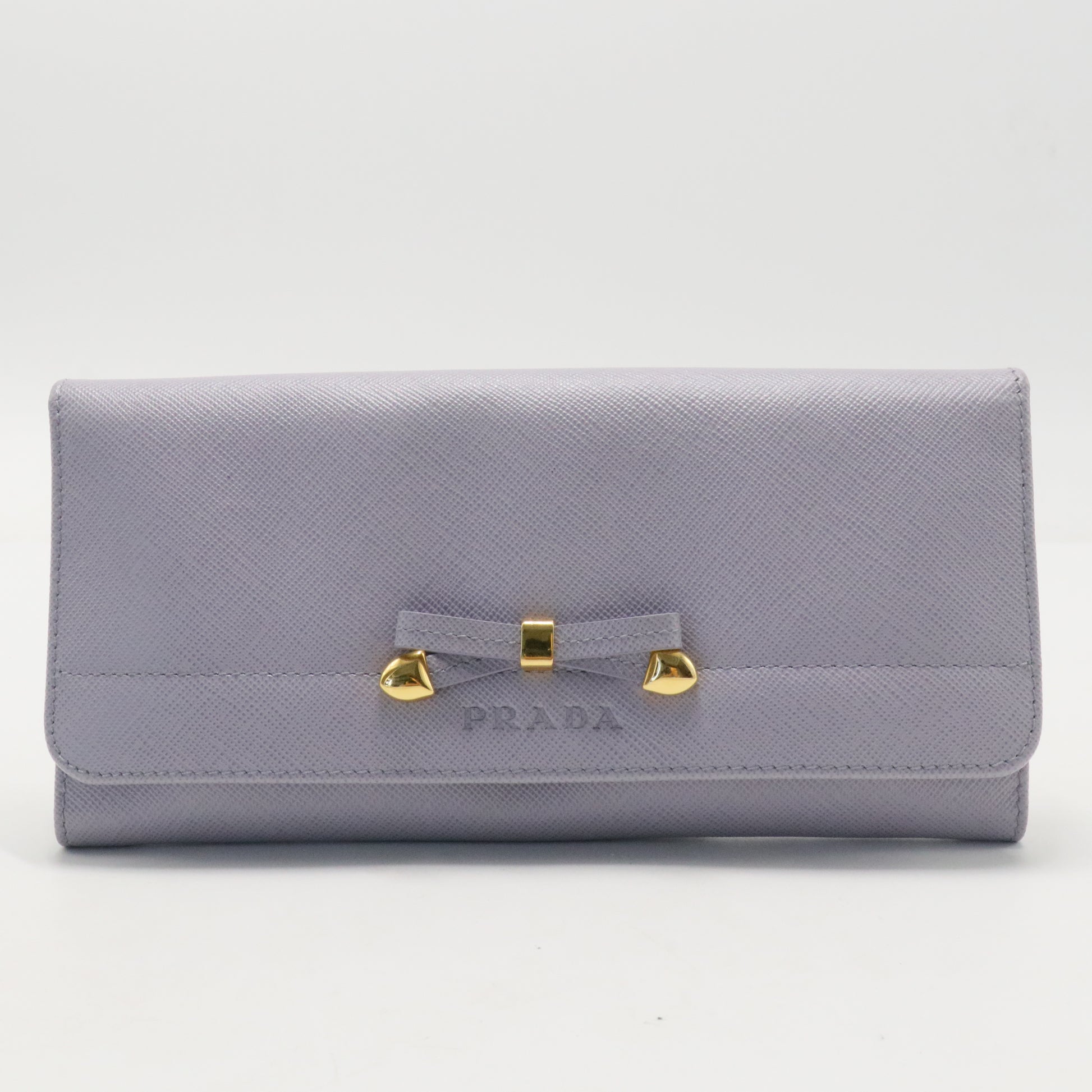 Cammeo Saffiano Leather Bow Flap Wallet