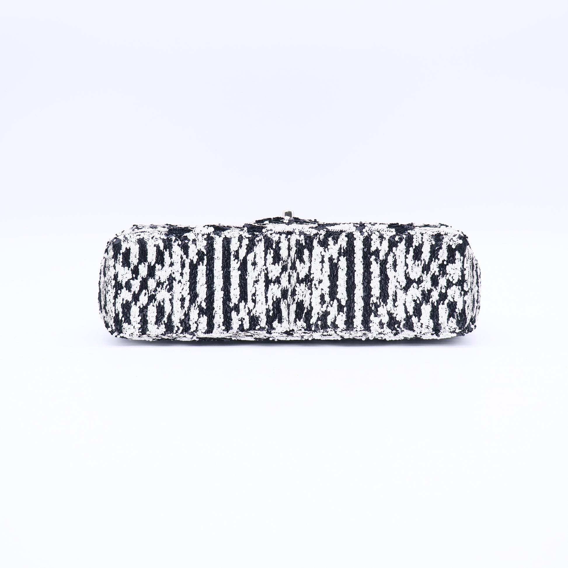 Chanel 24S Black/White Sequins CC Single Flap Bag Spring-Summer 2024 Collection twins LDJ3774