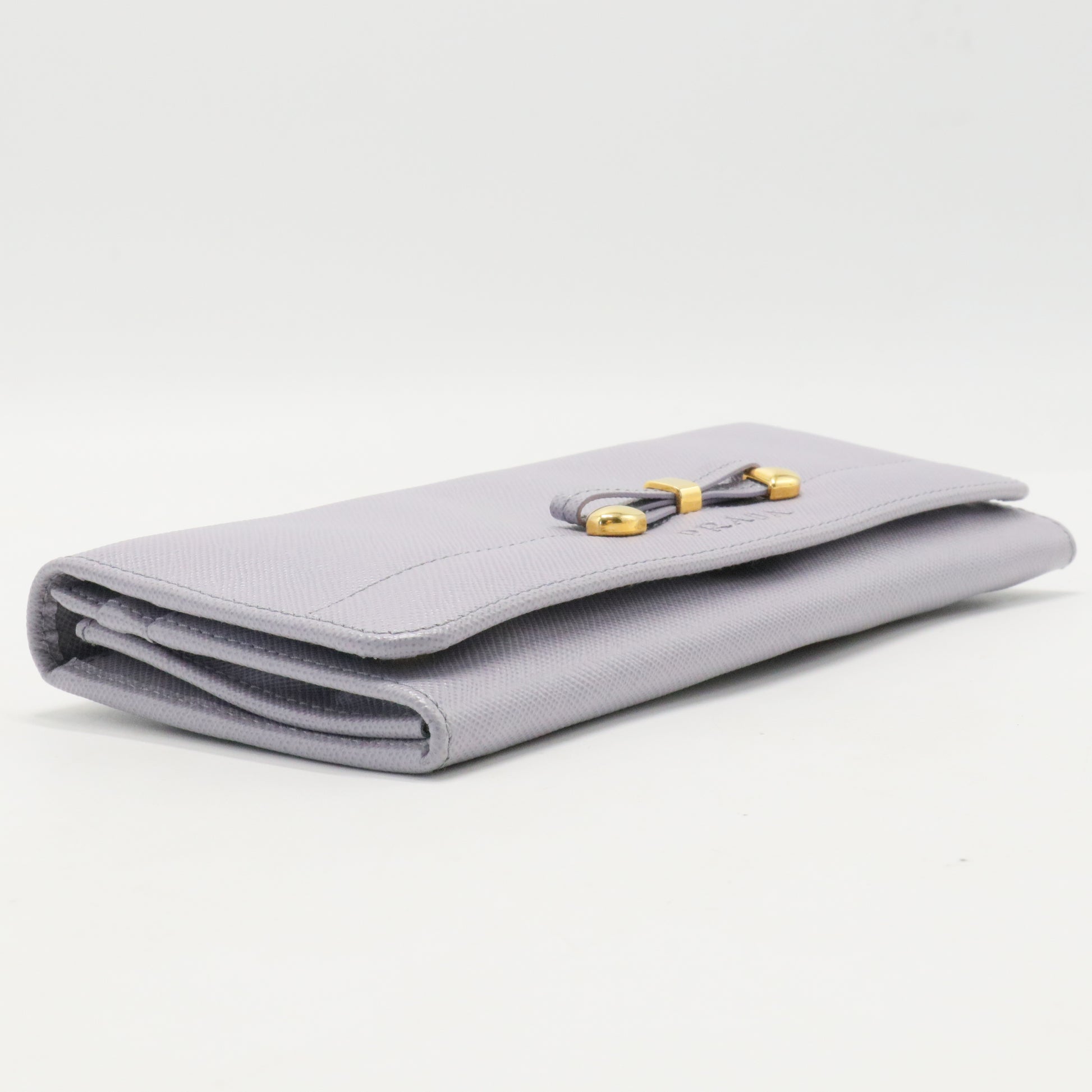 Cammeo Saffiano Leather Bow Flap Wallet