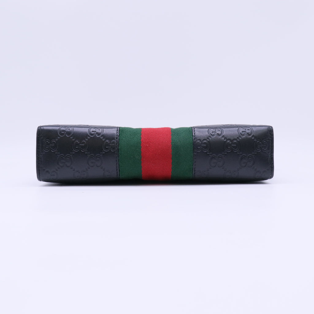 Guccissima Signature Web New Web Cosmetic Case Black W21868