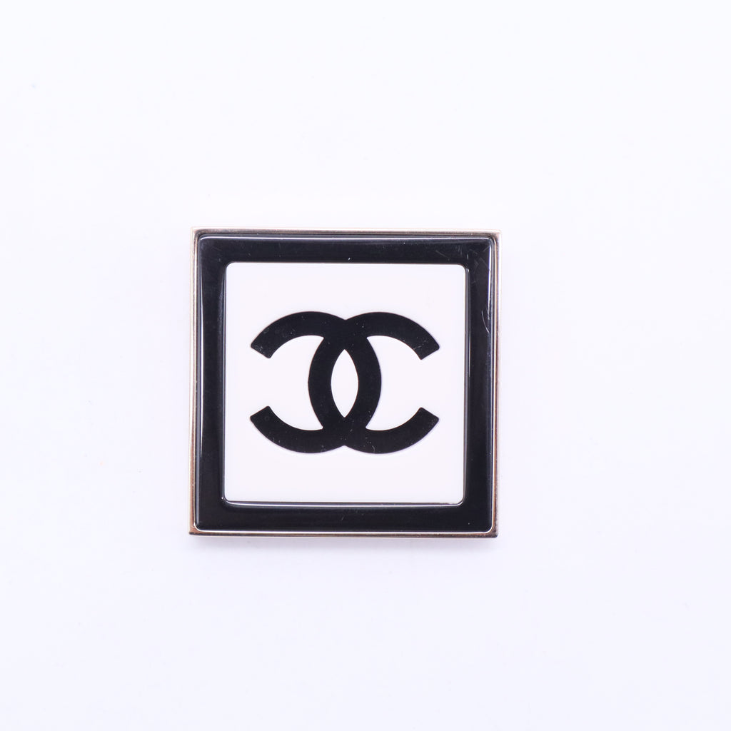 CC Logo Square Frame Brooch