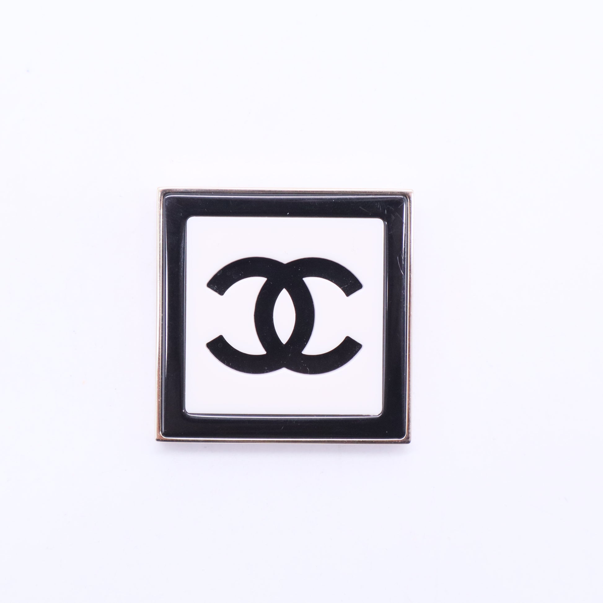CC Logo Square Frame Brooch