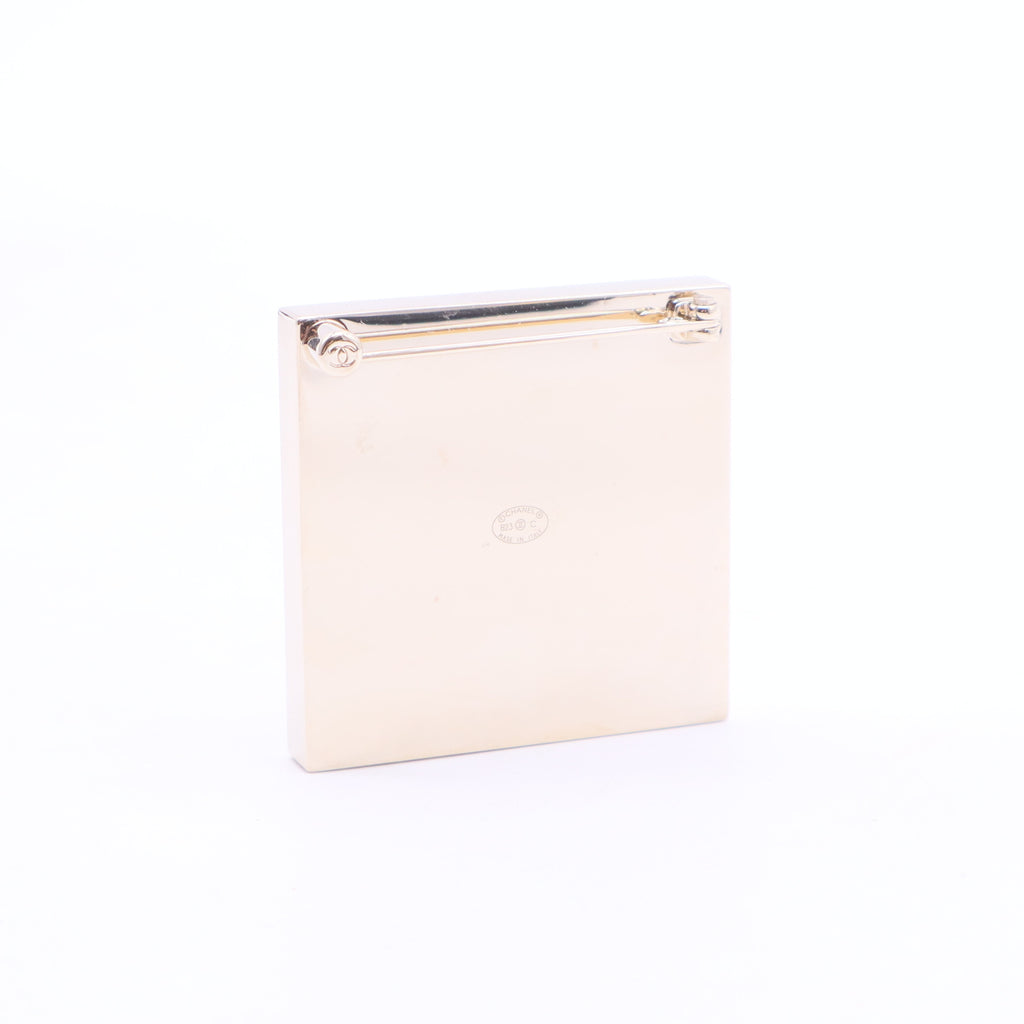 CC Logo Square Frame Brooch