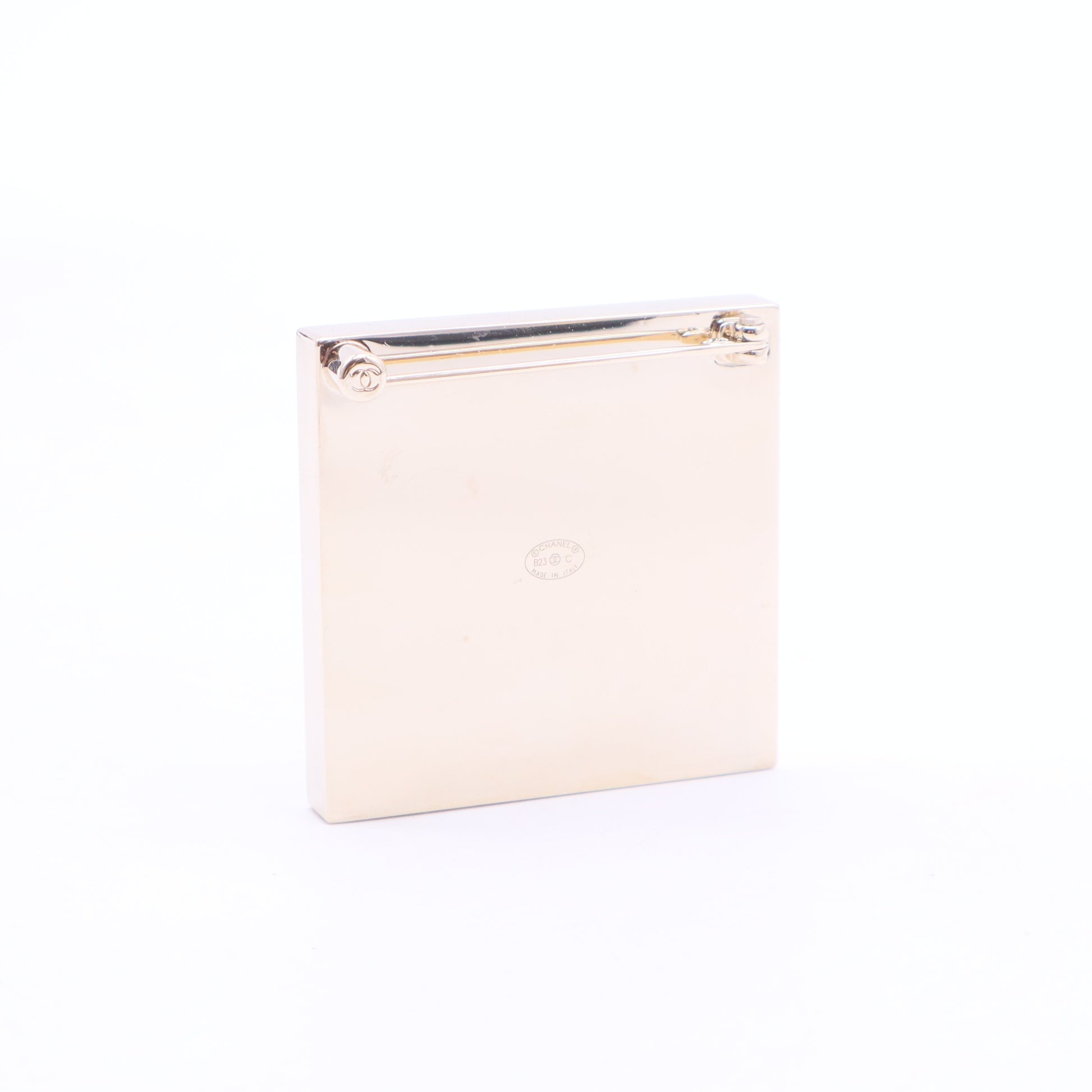 CC Logo Square Frame Brooch