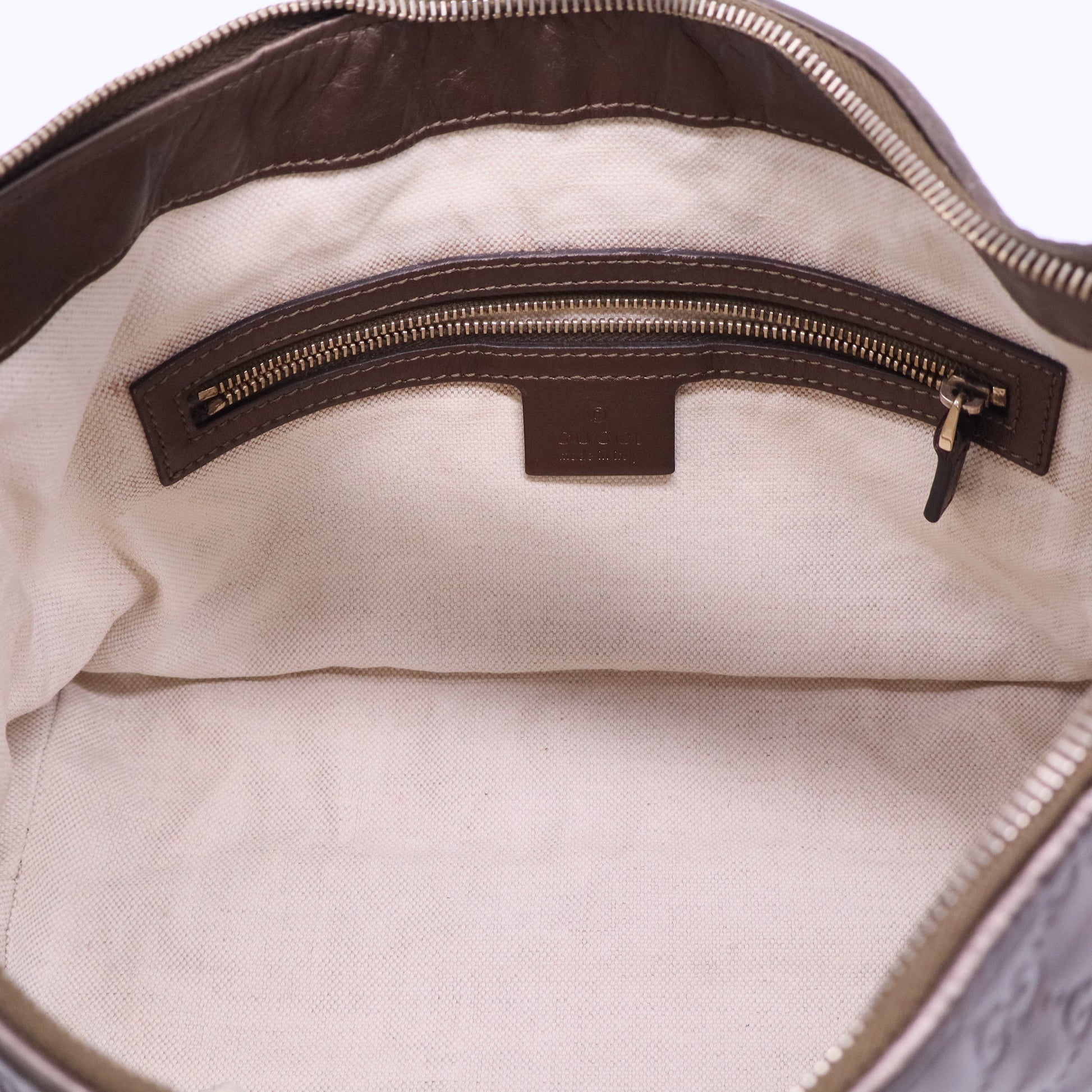 Bronze Guccissima Leather Heart Bit Hobo B20207