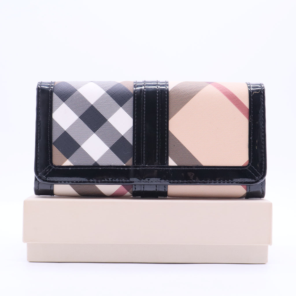Nova Check Penrose Continental Wallet Black