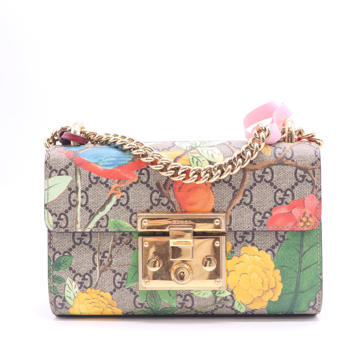 Padlock Shoulder Bag Tian Print GG Coated Canvas Small Twins LDJ6283