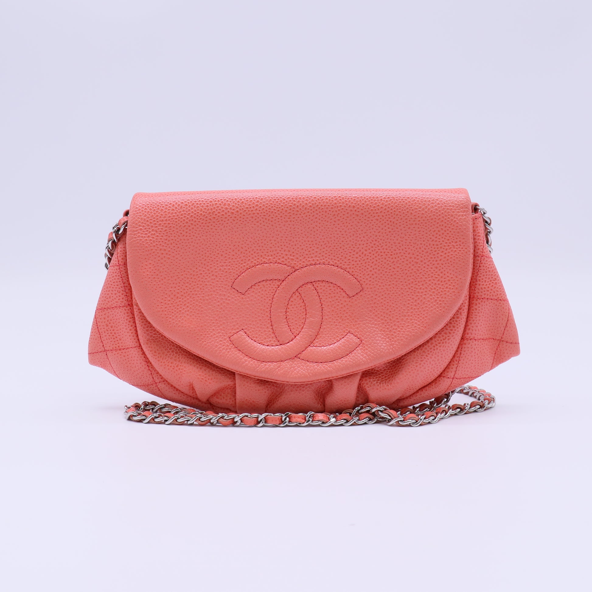 Chanel Half Moon Wallet on Chain (WOC) B22737