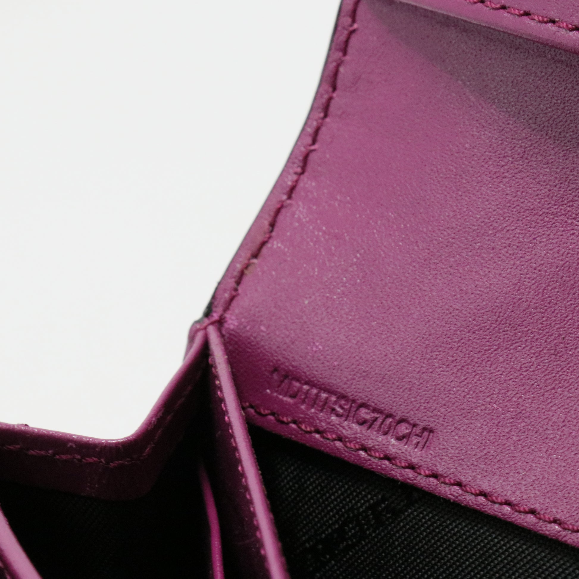 Signature Grain Calfskin Check Embossed Porter Continental Wallet