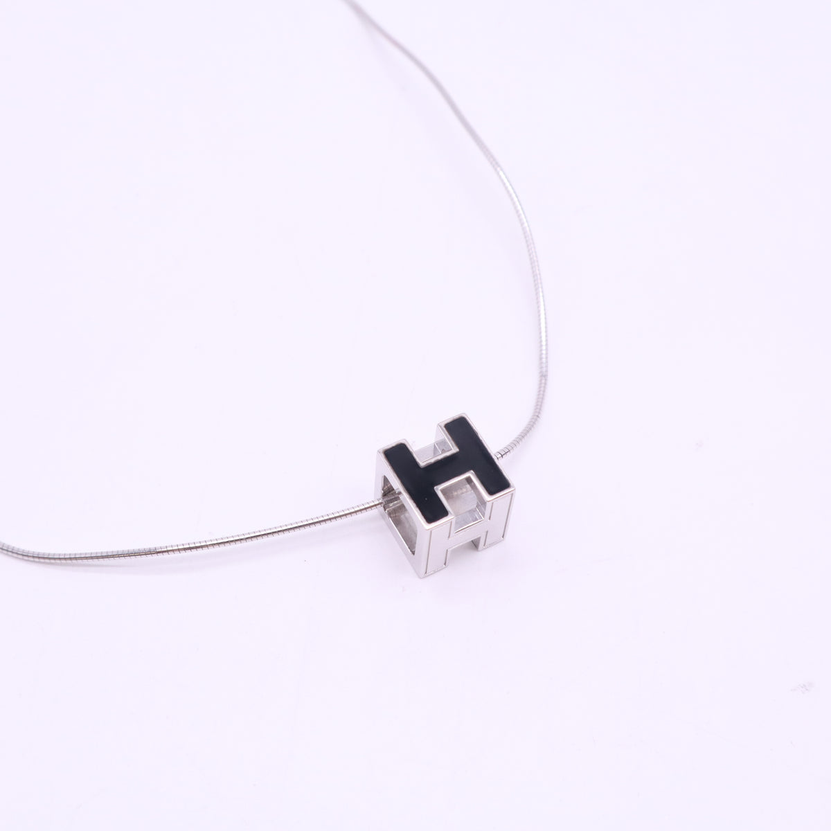 Hermes Cage d'H Cube Pendant Necklace Twins LDJ6287