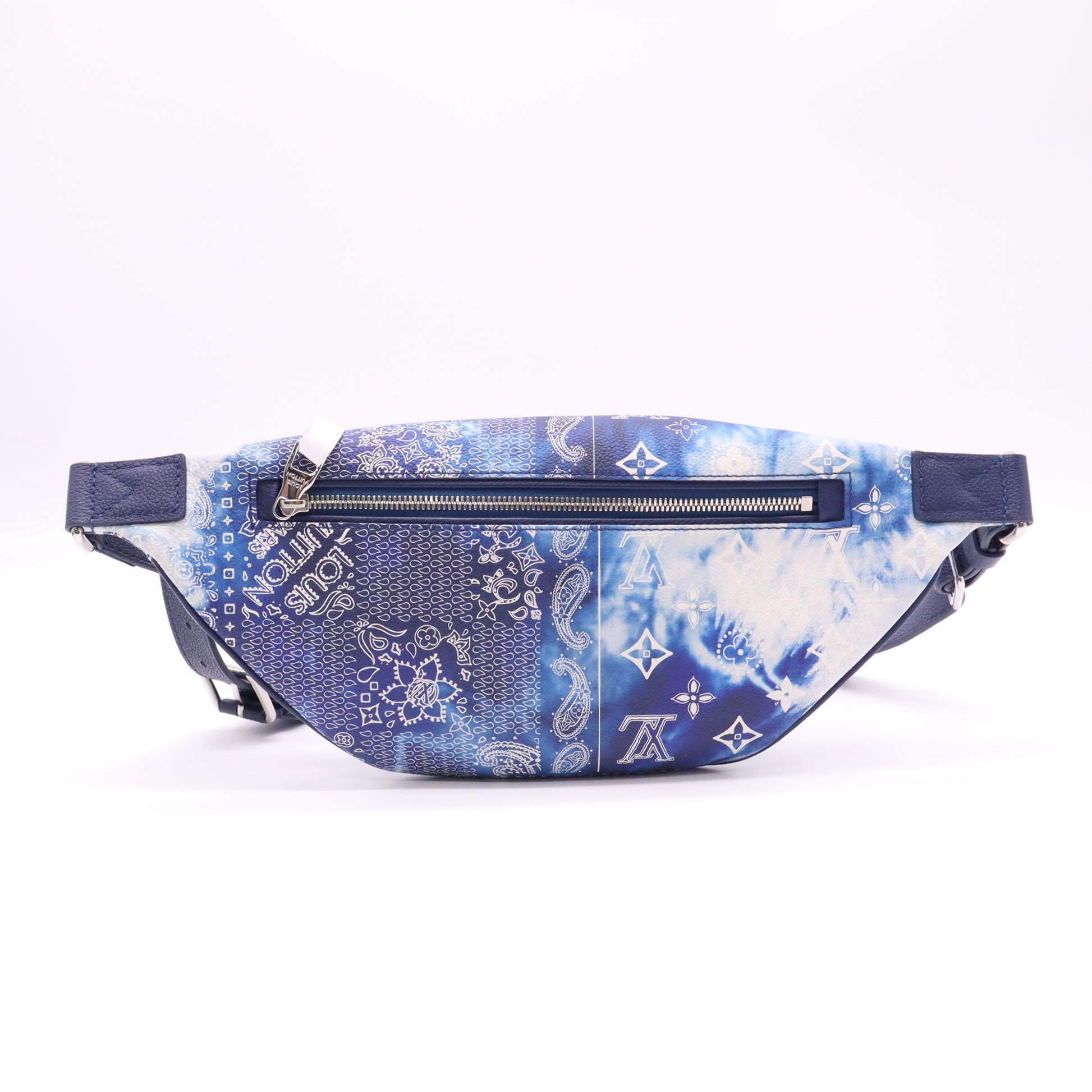 Louis Vuitton Discovery Bumbag PM in the Blue Monogram Bandana colorway