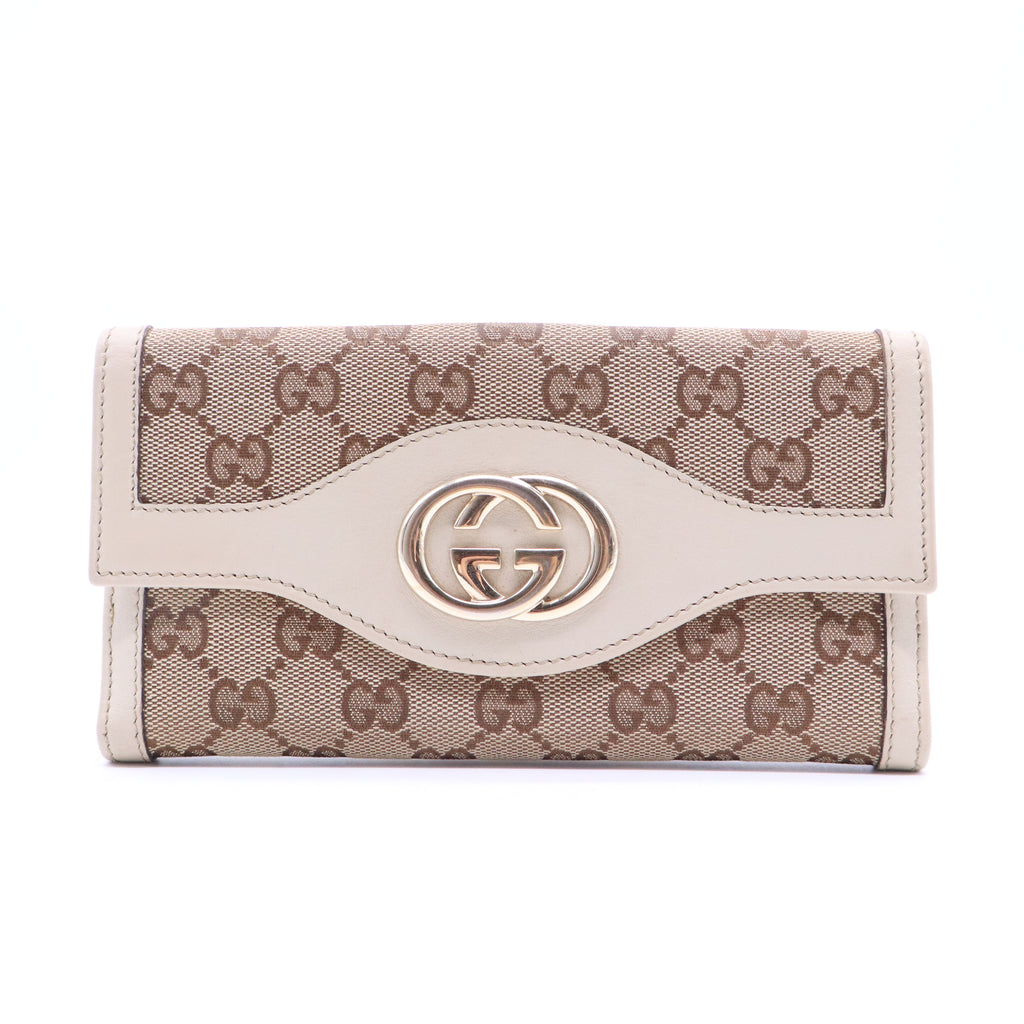 Gucci Monogram Sukey Continental Wallet Champagne W20947