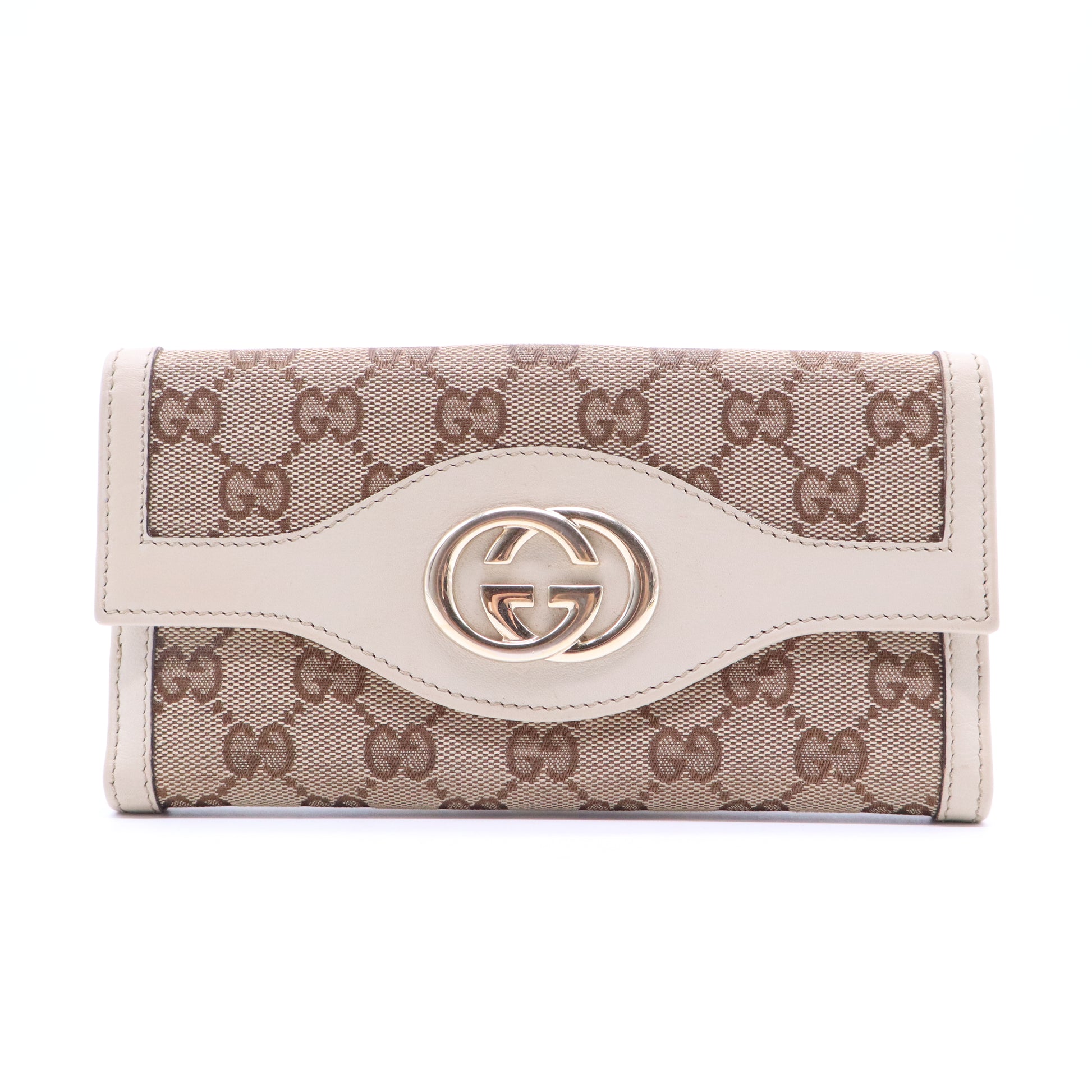 Gucci Monogram Sukey Continental Wallet Champagne W20947