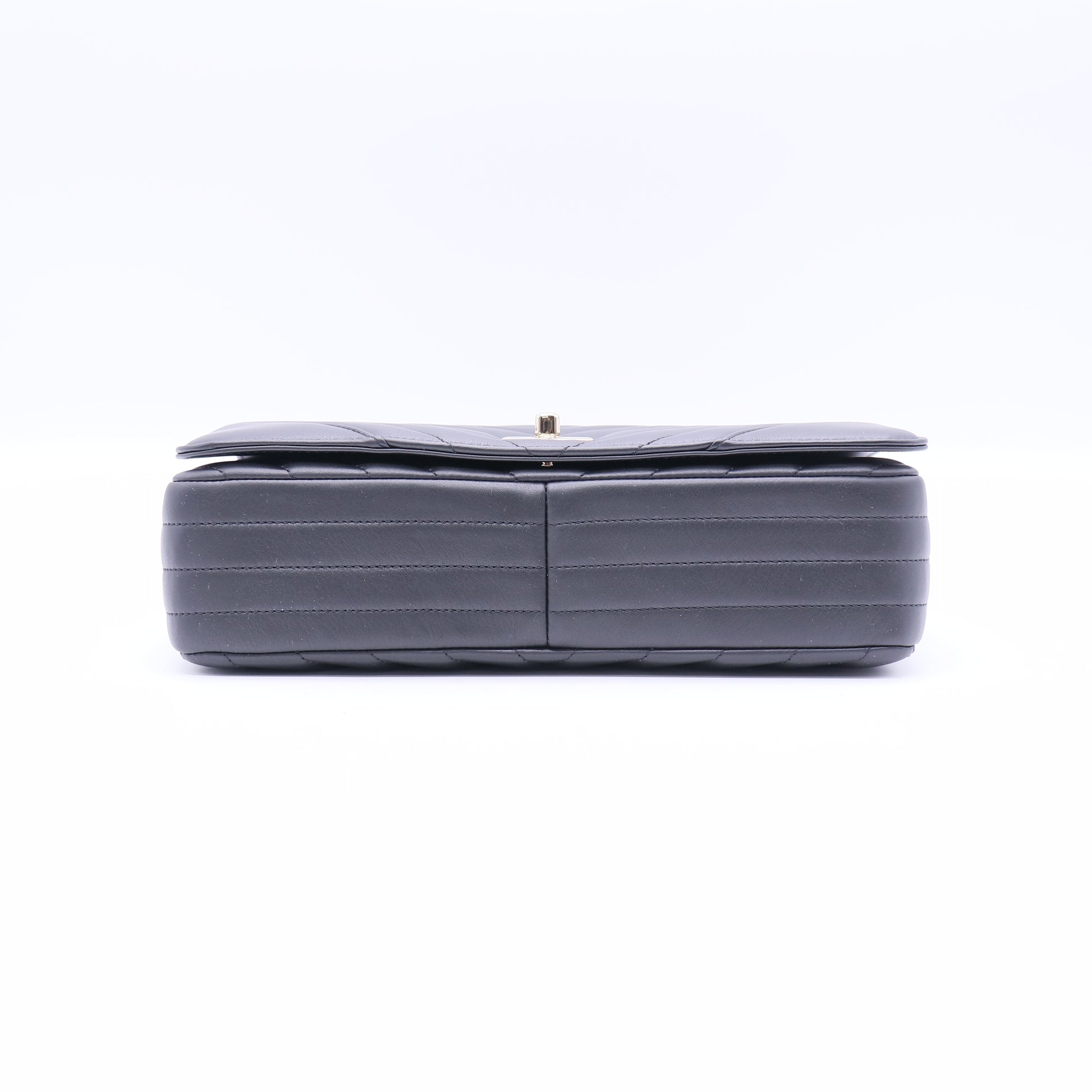 Statement Flap Bag Chevron Calfskin Medium Twins LDJ3699