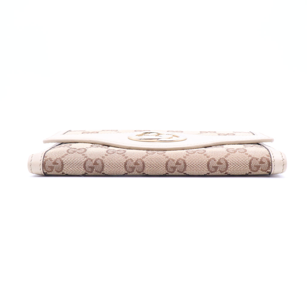 Gucci Monogram Sukey Continental Wallet Champagne W20947