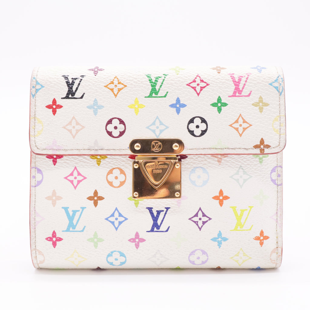 White Monogram Multicolore Koala Wallet