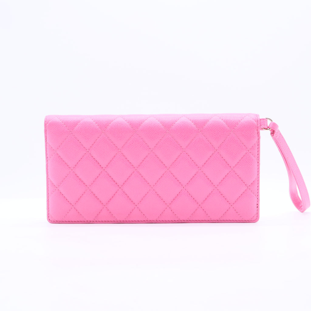 Pink L-Yen Wallet Quilted Caviar