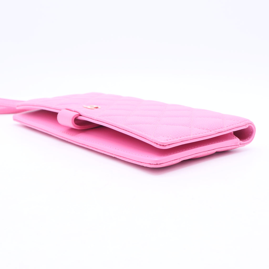 Pink L-Yen Wallet Quilted Caviar
