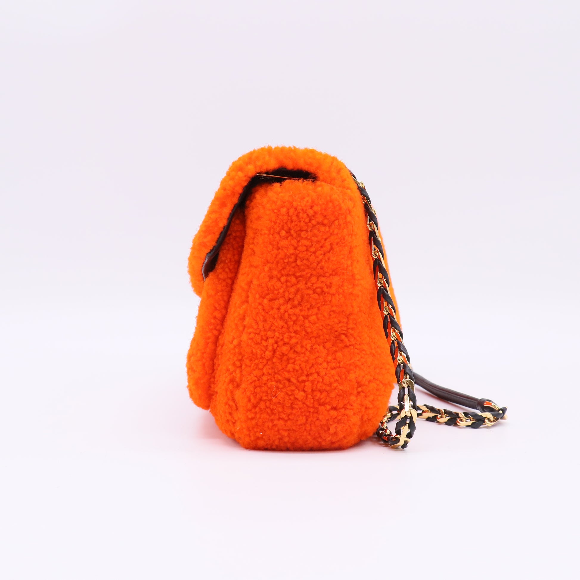 Fendi Be Baguette Shearling Shoulder Bag twins B23695