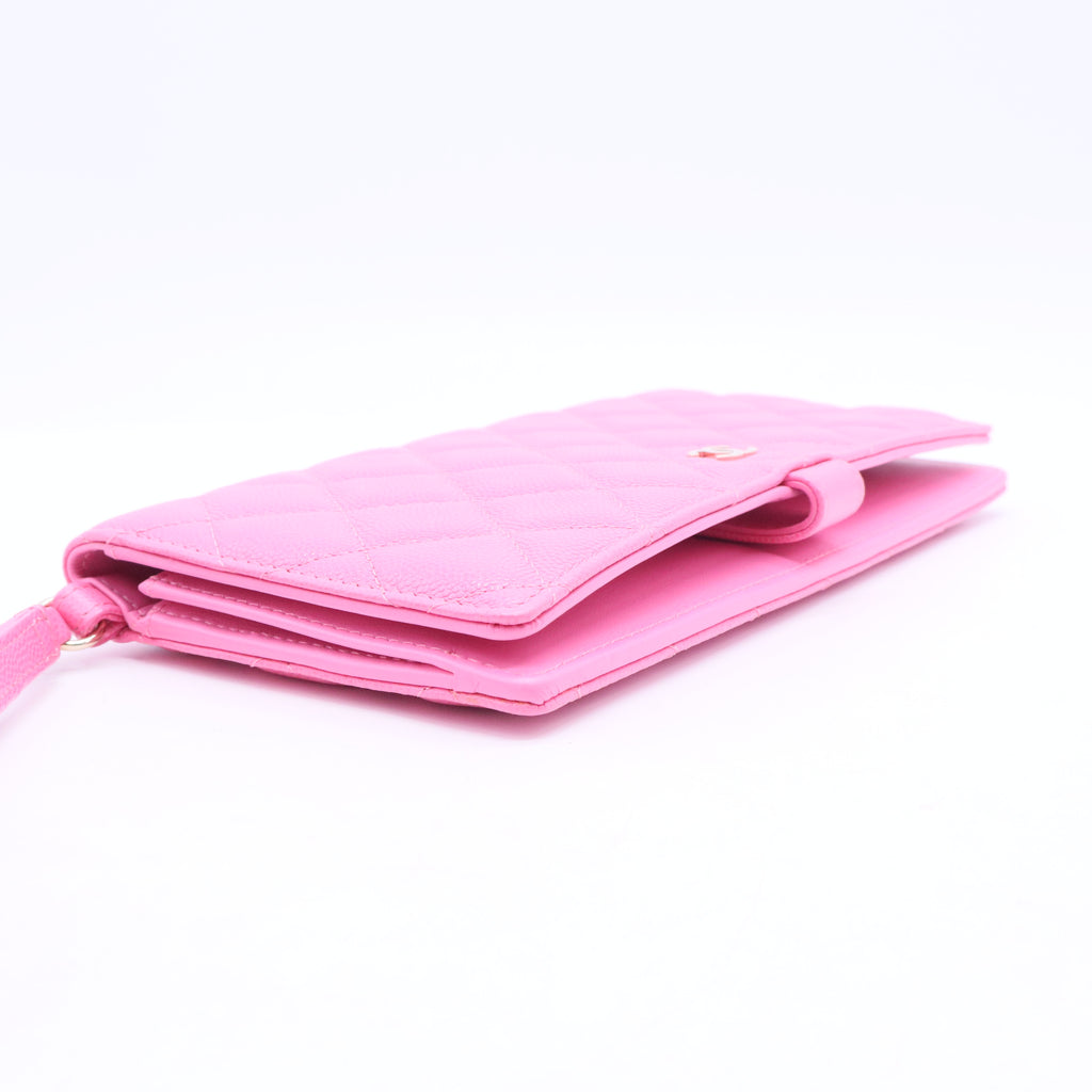 Pink L-Yen Wallet Quilted Caviar
