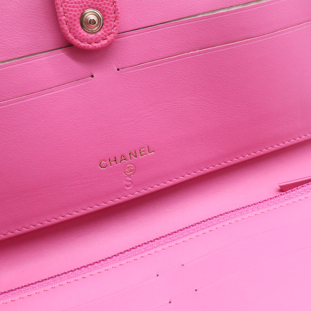 Pink L-Yen Wallet Quilted Caviar