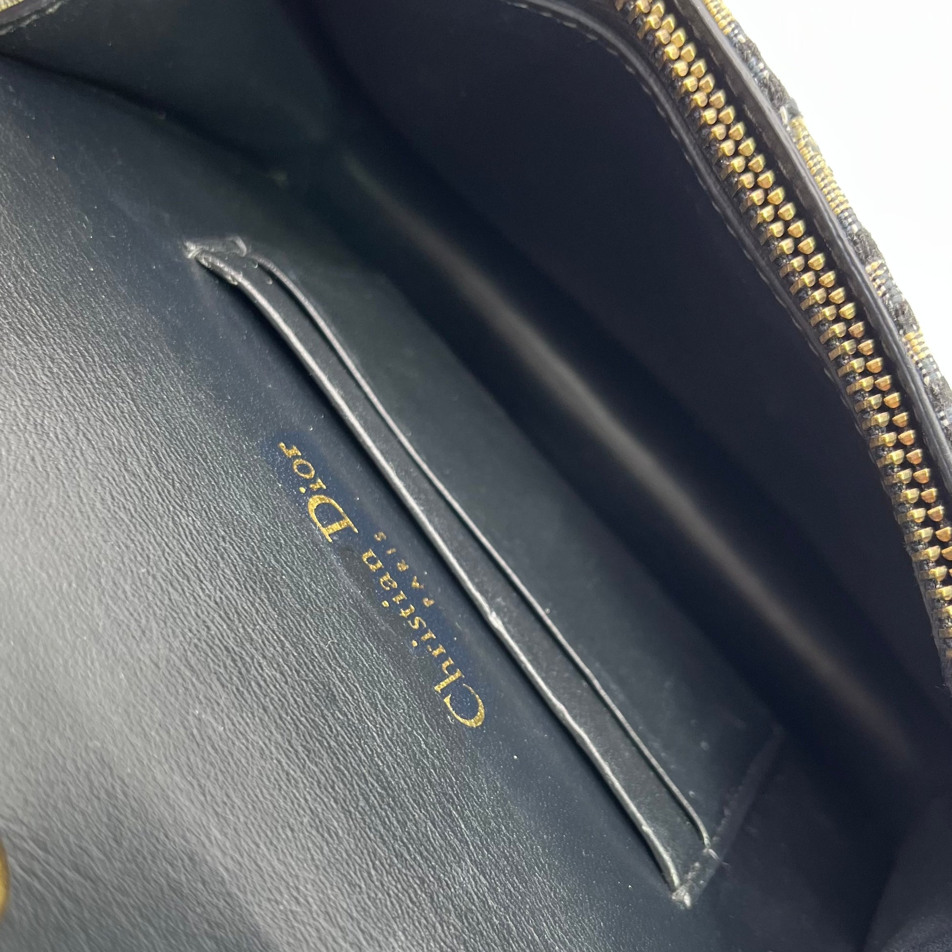 Oblique Saddle Chain Long Wallet Blue twins