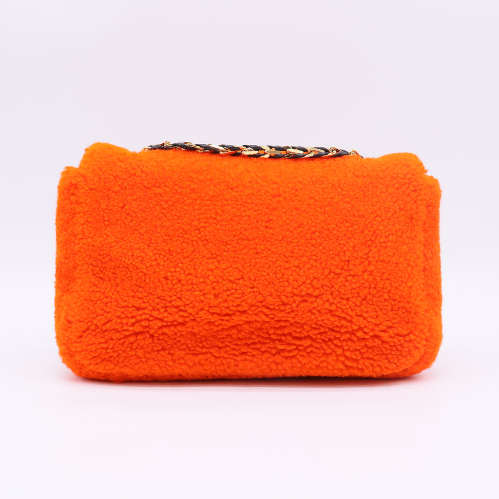 Fendi Be Baguette Shearling Shoulder Bag twins B23695