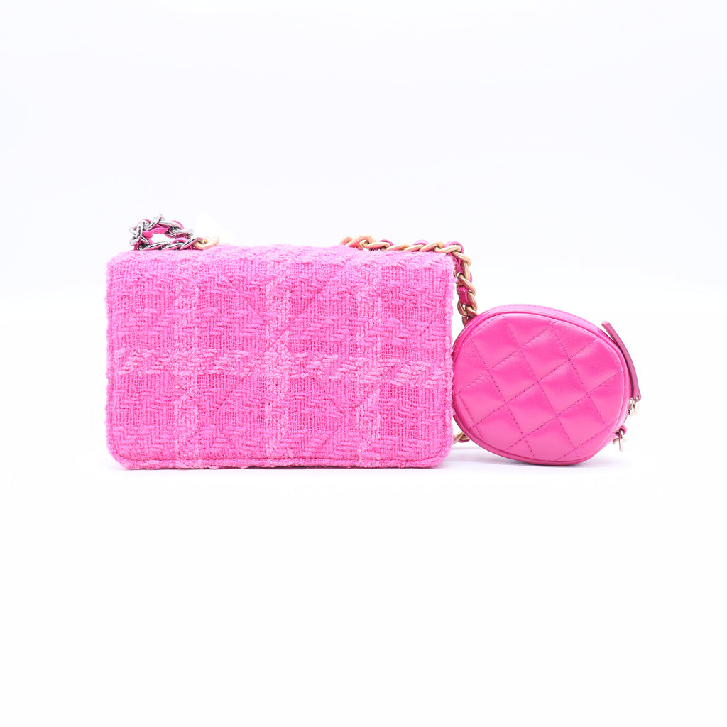 Chanel 19 Wallet On Chain with Coin Purse Pink Twins LDJ3721