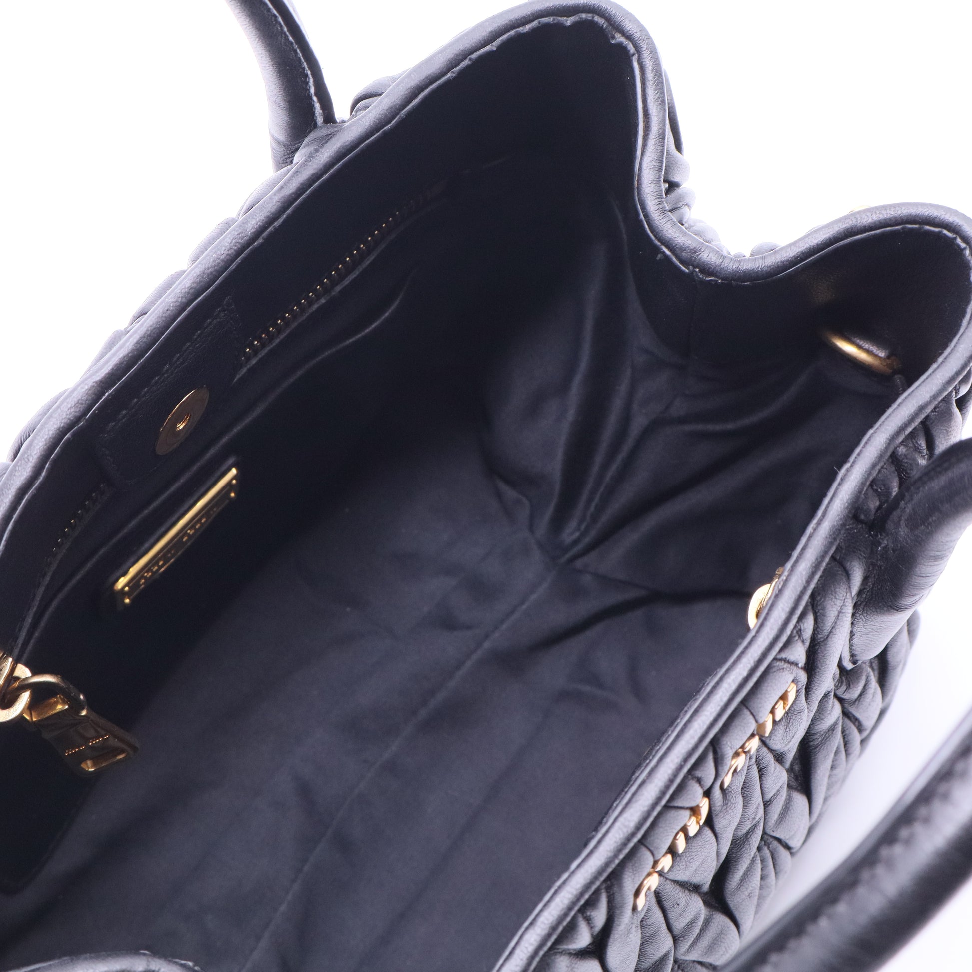 Nappa Matelasse Purse Bag in Black B12097