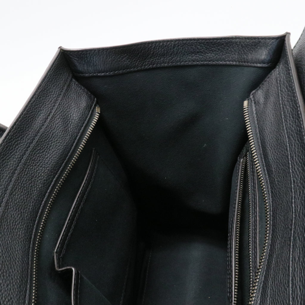 Drummed Calfskin Micro Luggage Black