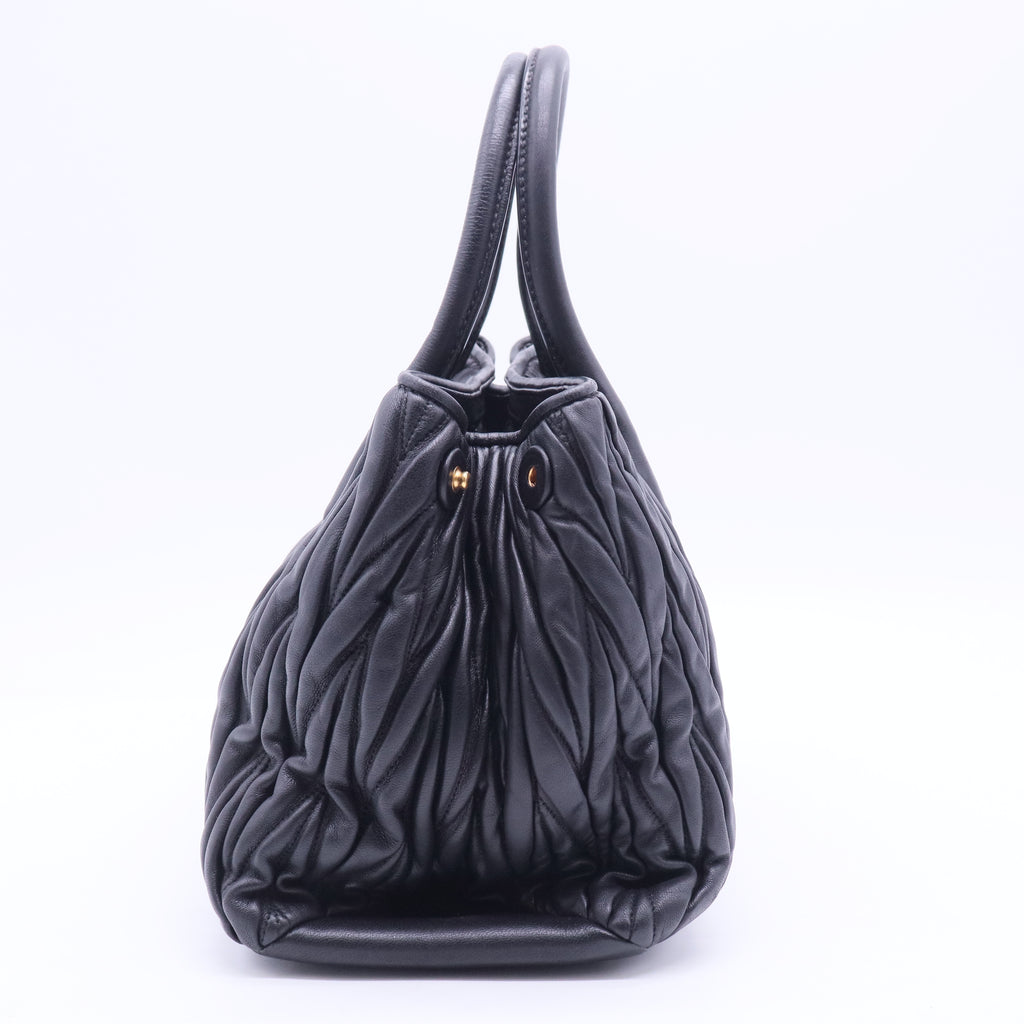 Nappa Matelasse Purse Bag in Black B12097