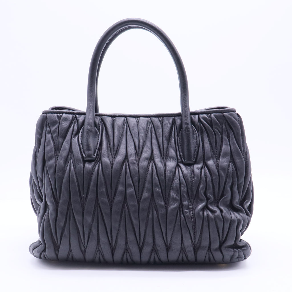 Nappa Matelasse Purse Bag in Black B12097