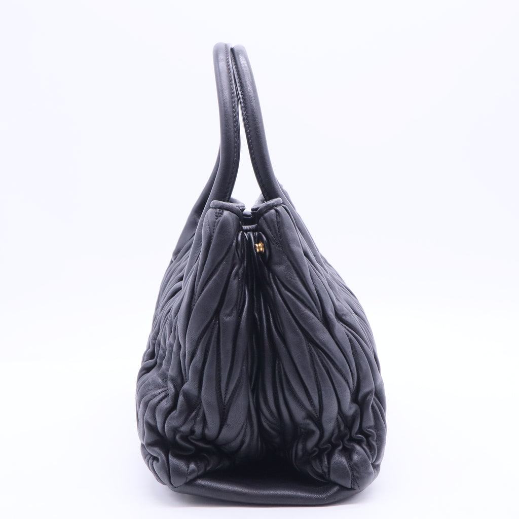 Nappa Matelasse Purse Bag in Black B12097