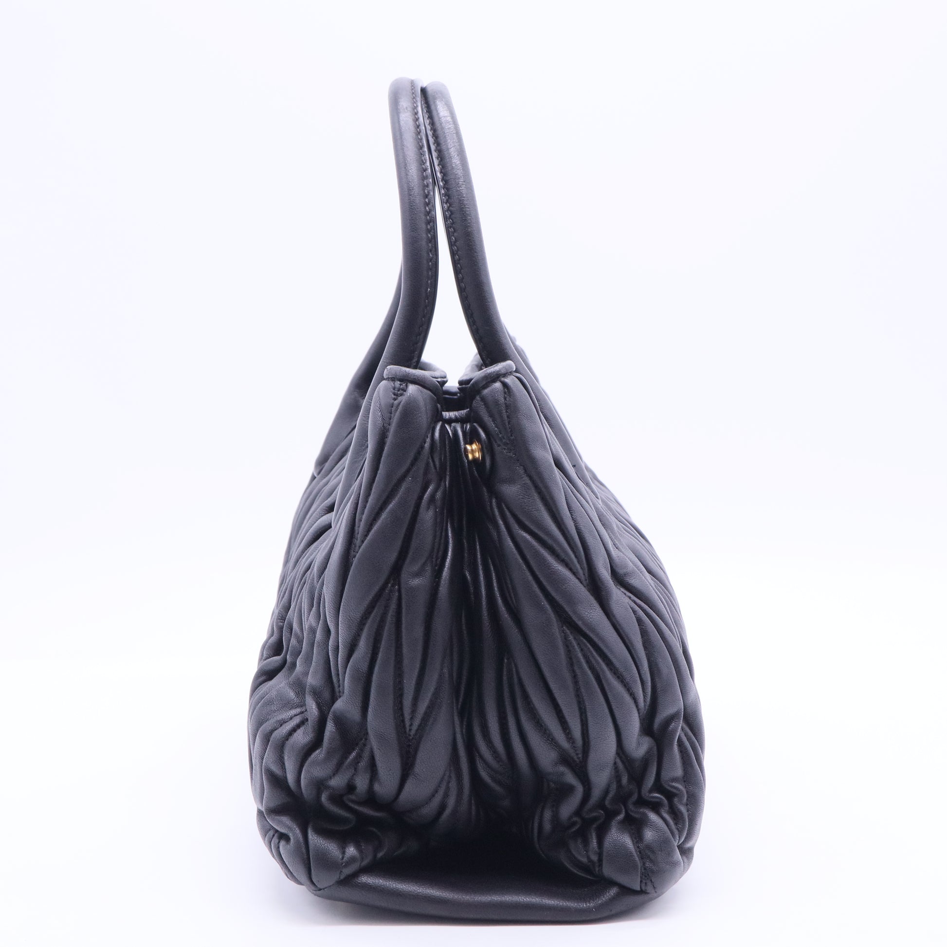 Nappa Matelasse Purse Bag in Black B12097