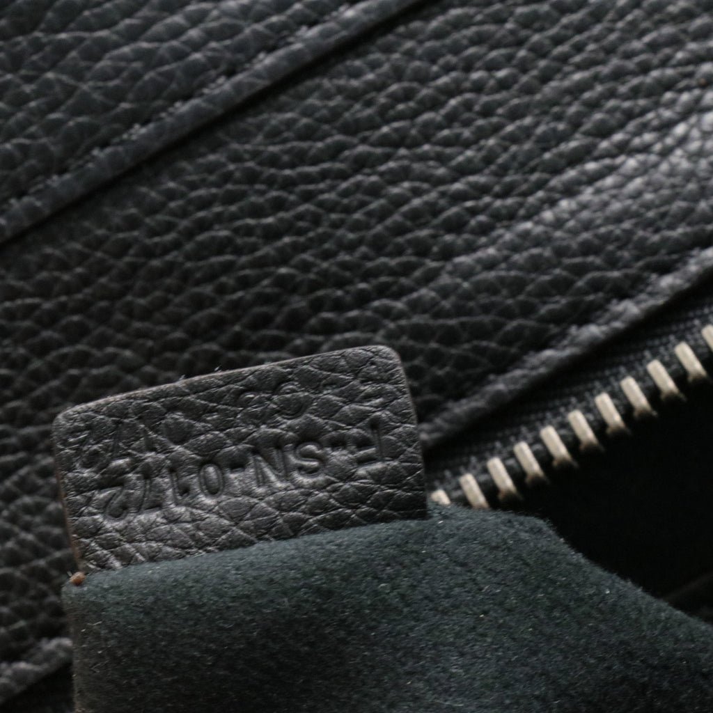 Drummed Calfskin Micro Luggage Black