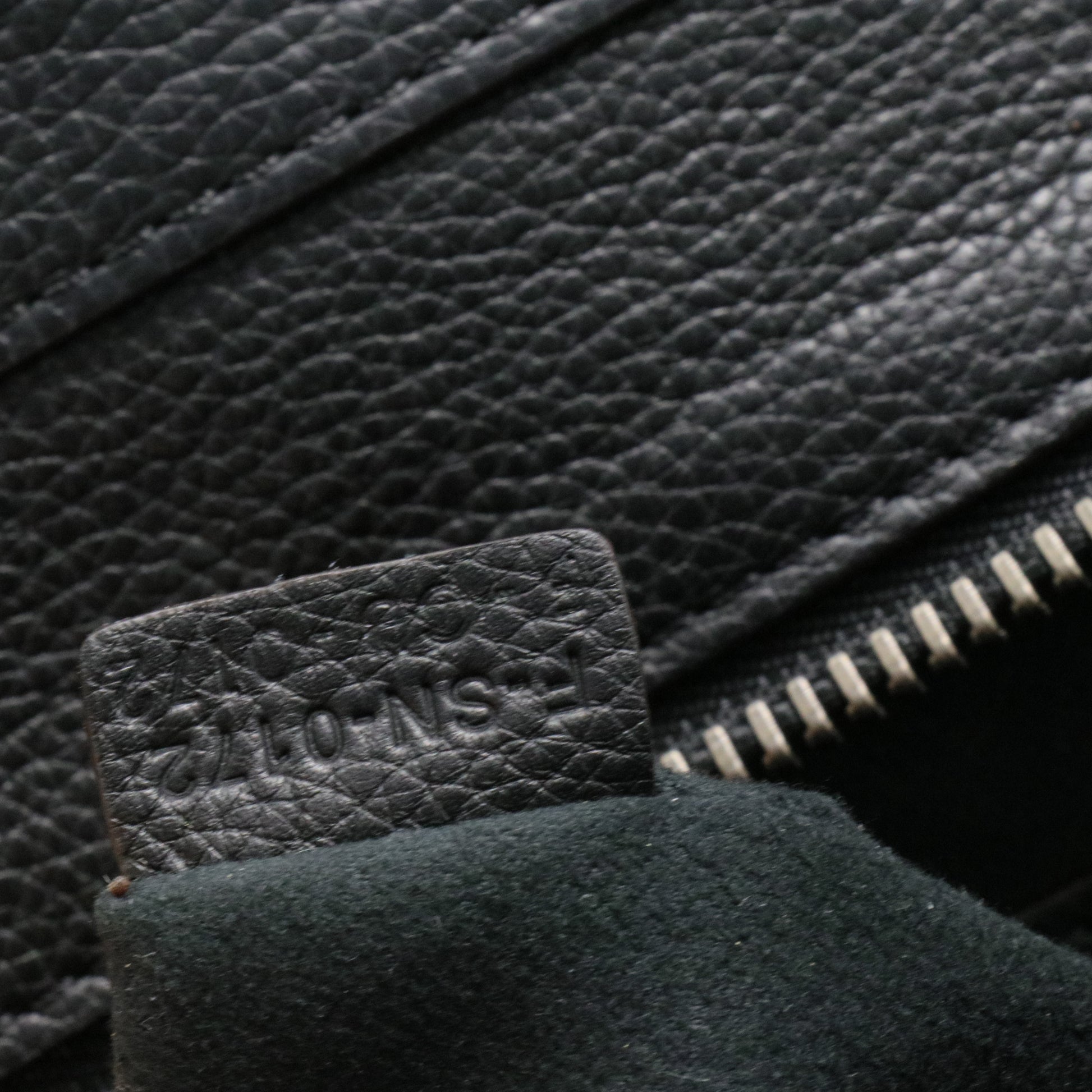 Drummed Calfskin Micro Luggage Black