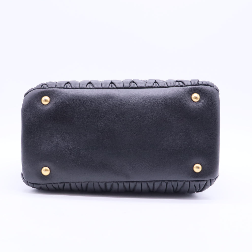 Nappa Matelasse Purse Bag in Black B12097
