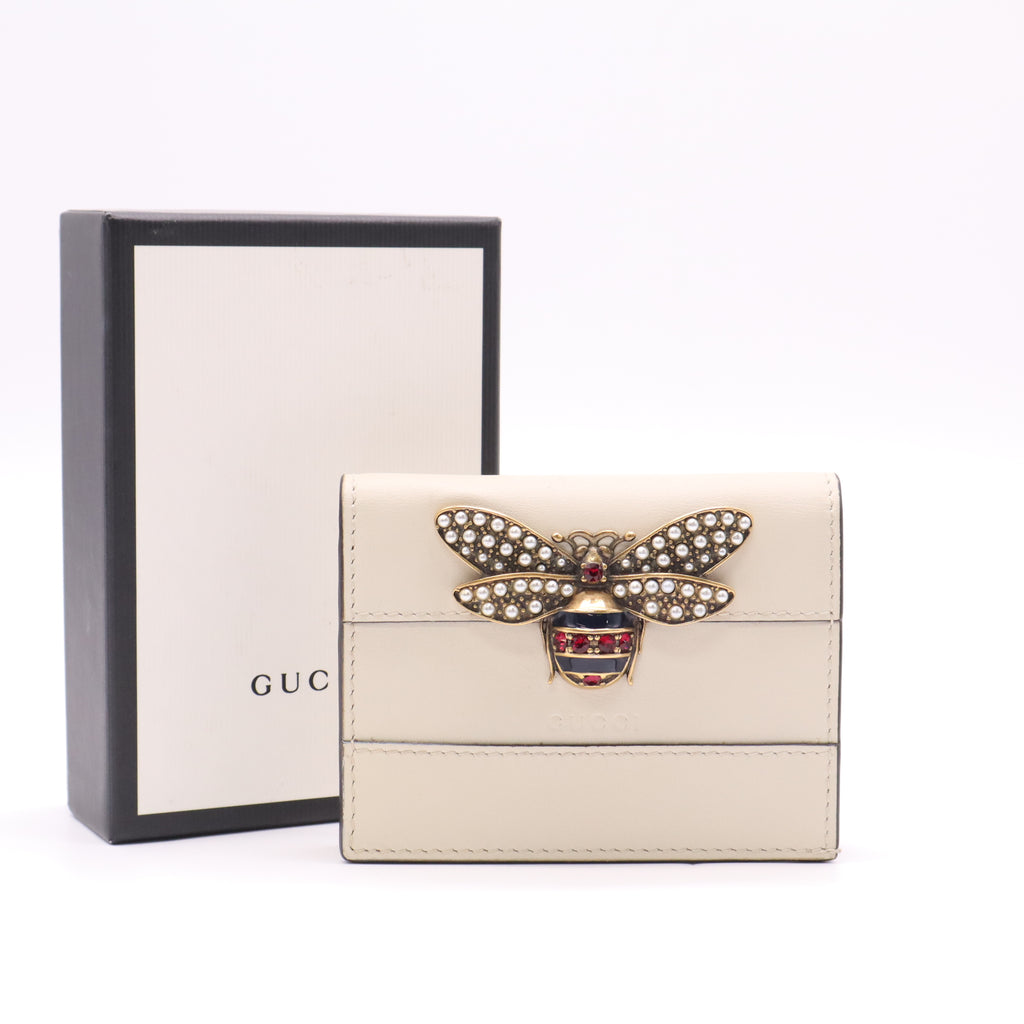 Gucci Queen Margaret Leather Card Case Wallet W22233