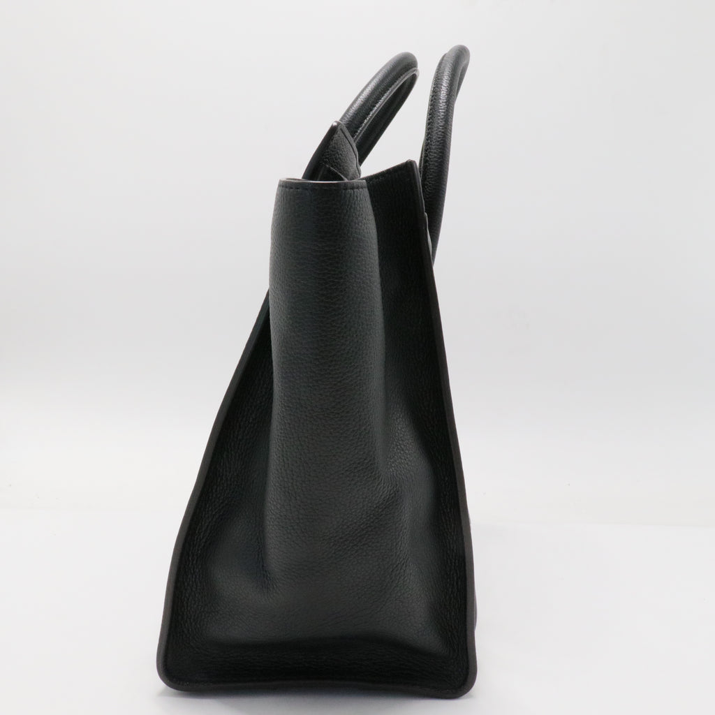 Drummed Calfskin Micro Luggage Black