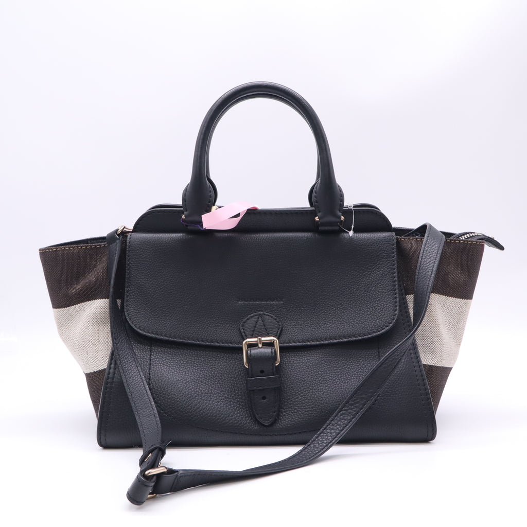 Harcourt Convertible Satchel Leather and  Canvas MediumTwins LDJ5231