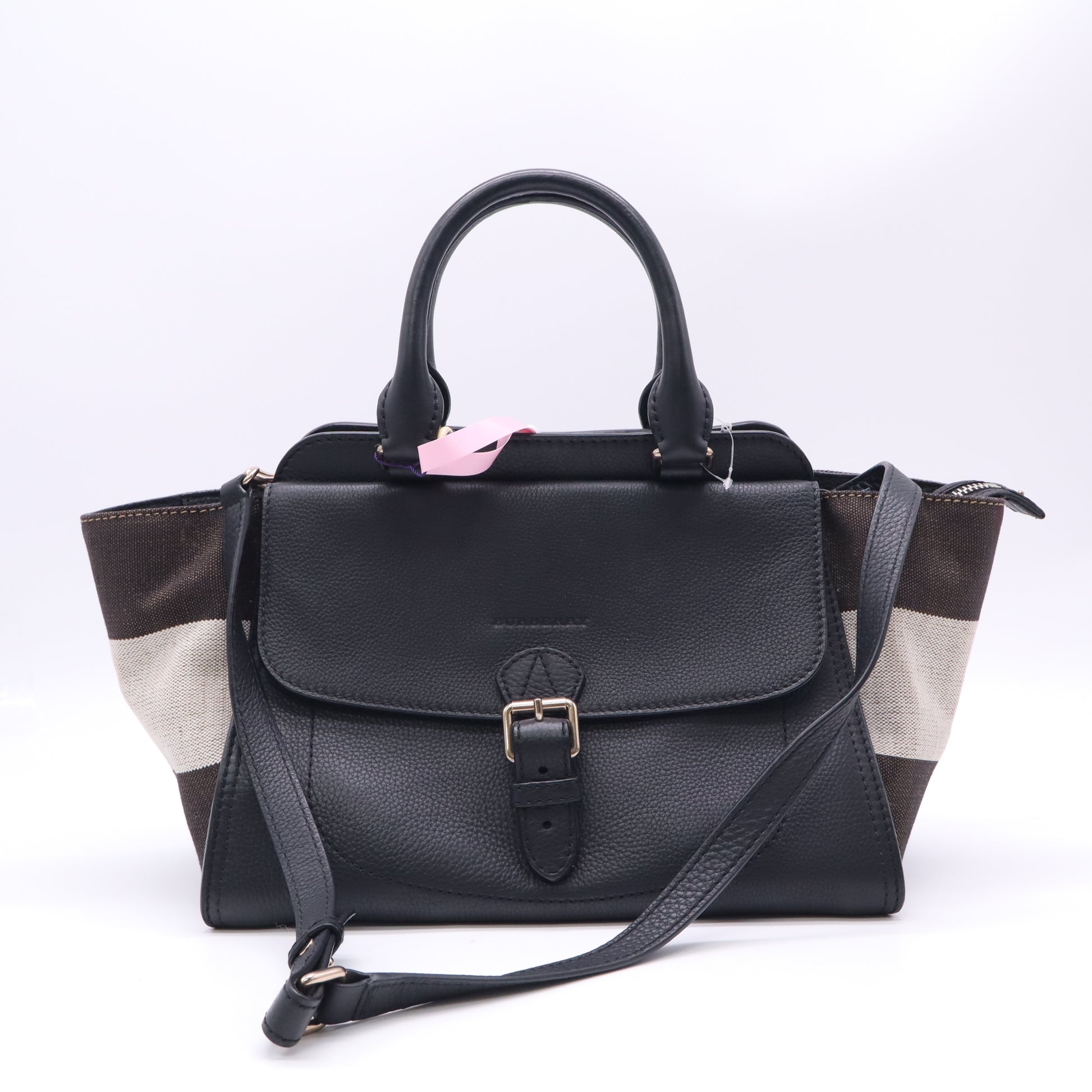 Harcourt Convertible Satchel Leather and  Canvas MediumTwins LDJ5231