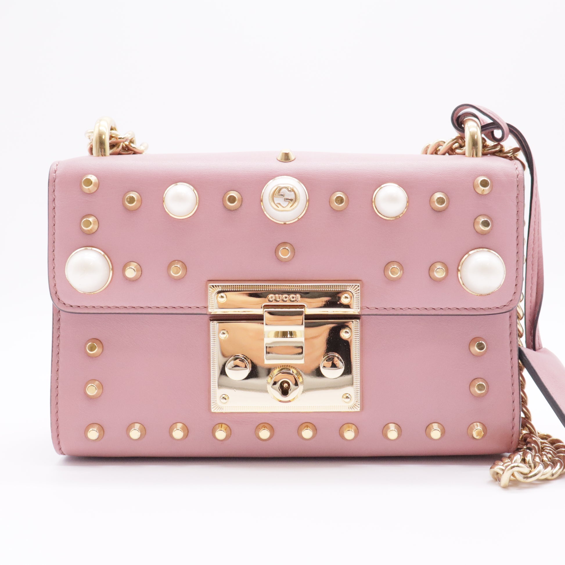 Faux Pearl Padlock Small